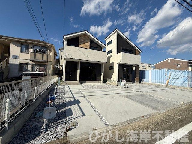 茅ヶ崎市柳島2丁目　新築戸建　全２棟の前面道路含む現地写真|現地外観