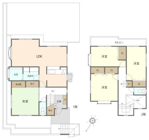 名東区梅森坂西一丁目戸建の間取り|間取図
