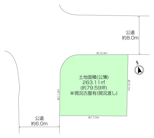 釜利谷西6丁目土地　約79.59坪の角地×整形地の画像