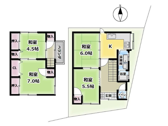 【間取り】 | 山科区音羽前出町　中古戸建