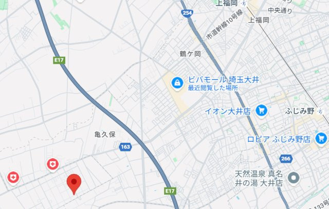 利回り12.5％の戸建収益物件の地図|最寄駅までは車かバスとなります。