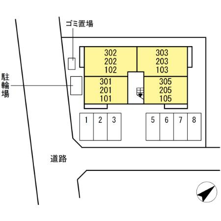 リュミエールミナミの区画図