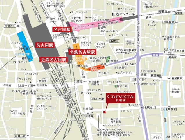 クレヴィスタ名駅南の地図