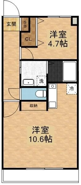 Ｖ－ｒｏｏｍ２（ブイルームツー）の間取り