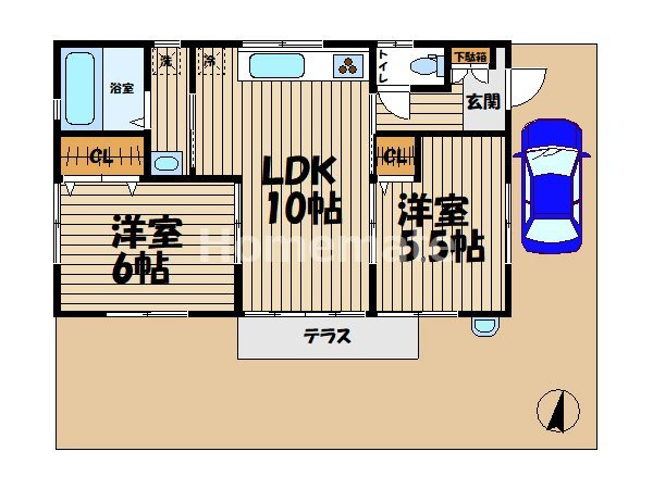 【間取り】 | 今泉3丁目貸家