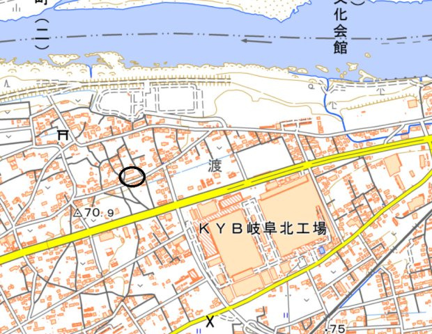 可児市　三棟一括アパートの地図