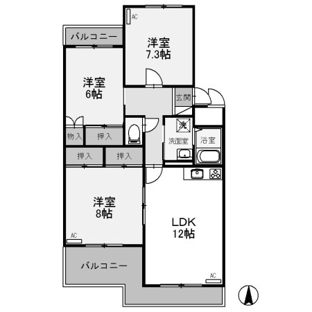【間取り】 | ファランドール井野