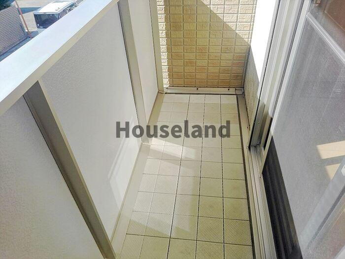 D-room秋月 A棟のバルコニー