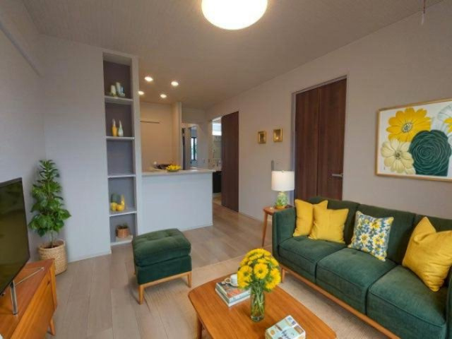 ナチュール　メゾンの居間・リビング|CGで家具等を配置したものです。実際に家具等は含まれません。