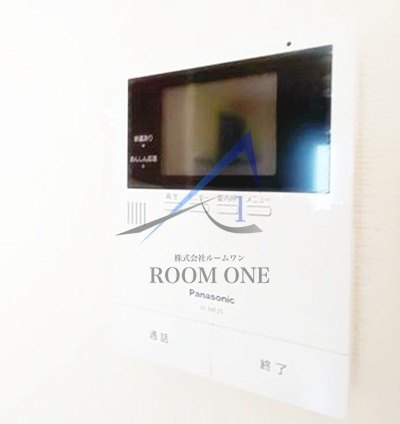 グリーンハイツのセキュリティ|モニター付きインターホンです。