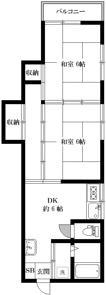 セゾン深大の間取り
