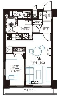 【間取り】 | ライオンズマンション上野毛第二 | 販売価格4,499万円　間取り：1LDK　空室（ご見学可能ですのでお気軽にお問合せ下さい）