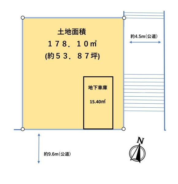 横浜市港北区高田西５丁目の売地の土地図