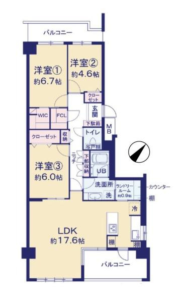 リジェンヌ京町３号棟