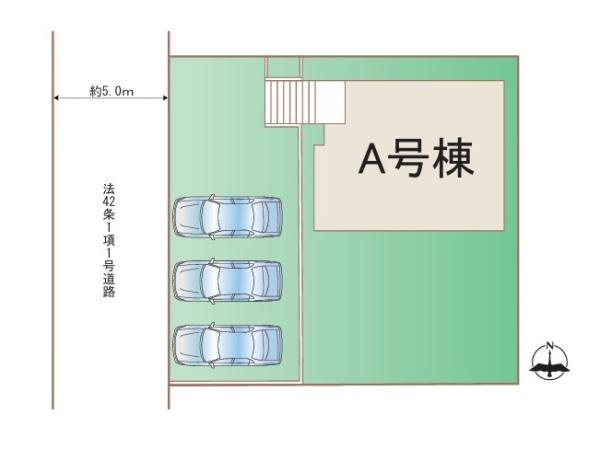 横浜市栄区長倉町の新築一戸建の区画図