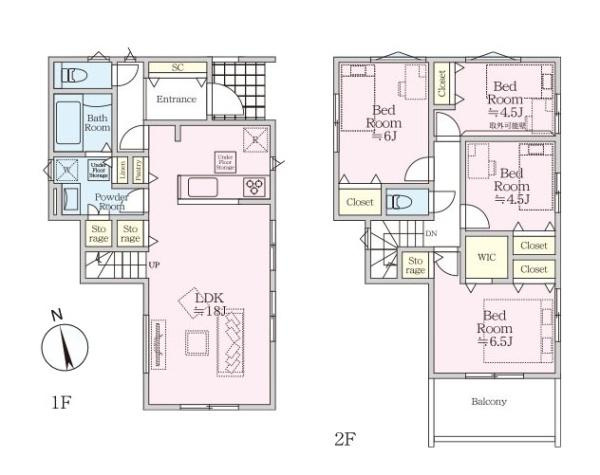 横須賀市鴨居３丁目の新築一戸建の間取り