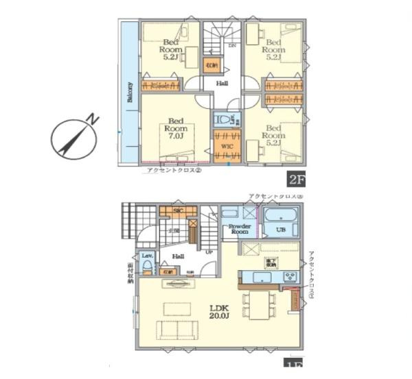 藤沢市善行６丁目の新築一戸建の間取り