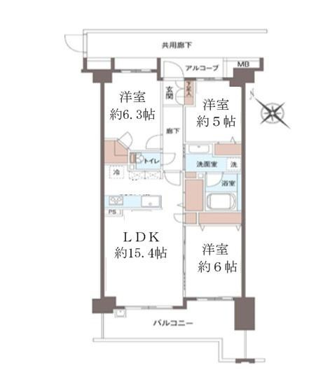 ファミールあざみ野スカーレットヒルズの間取り