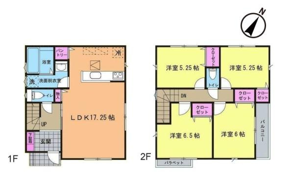 横須賀市上町３丁目の新築一戸建の間取り