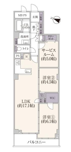 パシフィックヴィラ佐島の間取り
