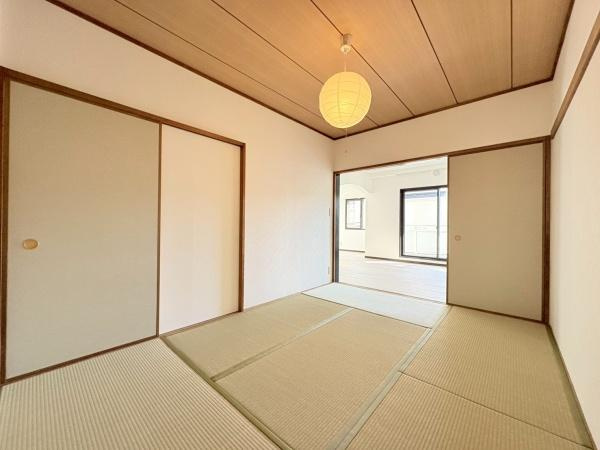 ガーデンハイツ鎌倉玉縄の和室|6帖の和室です。リビング続きで使いやすいです。
