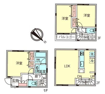川崎市中原区宮内１丁目の中古一戸建の間取り|間取図