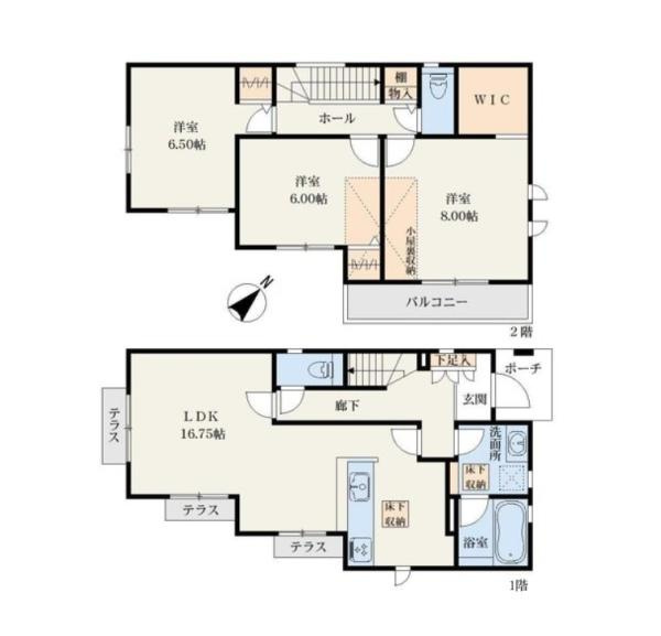 横浜市戸塚区舞岡町の新築一戸建の間取り