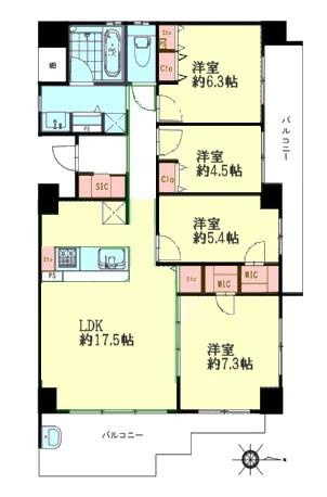 ローレルスクエア港南台C棟の間取り