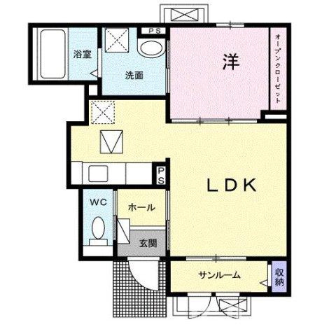 フェリシア・コート Ⅱの間取り