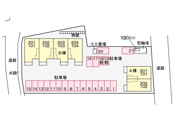 カリーノ Ｂの区画図