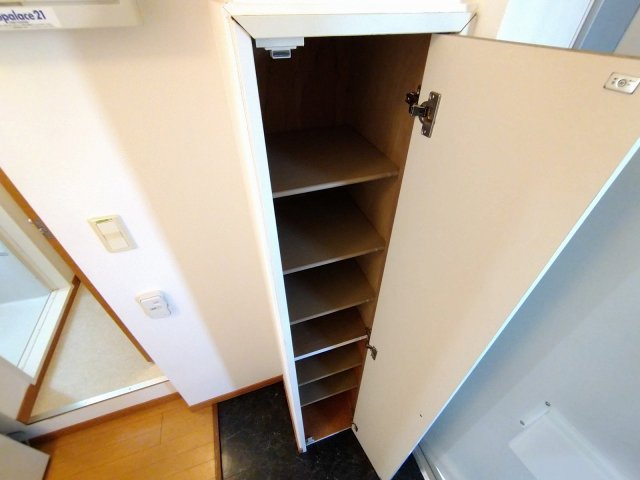 レオパレスパルコートＤの玄関|シューズボックス