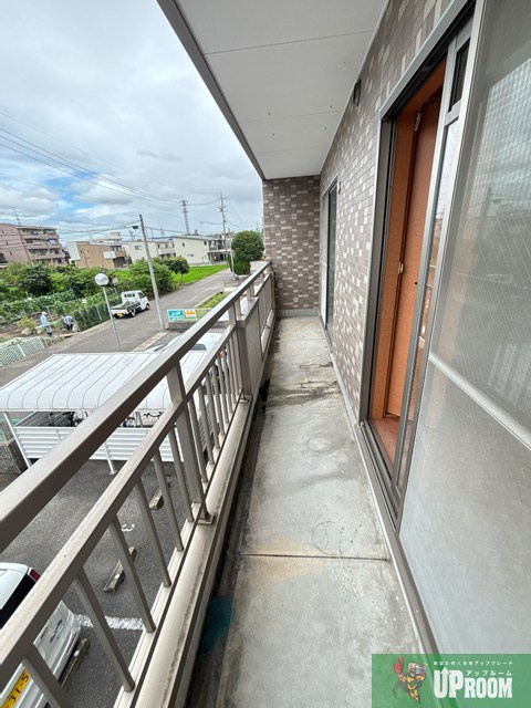 メゾンプチシャトー砂場のバルコニー