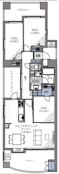 【間取り】 | アドリーム天神☆仲介手数料無料☆