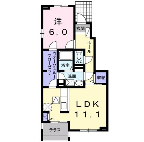アプローズ　天神前の間取り