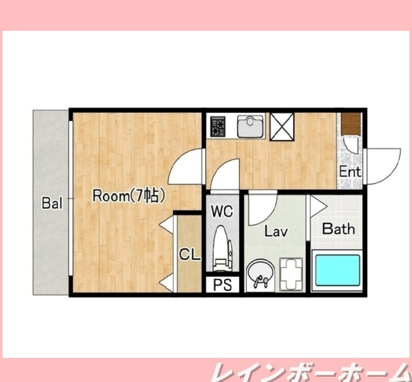 ＼＼【LINE連絡可】接客・申込・契約すべてオンライン完結可／／の間取り