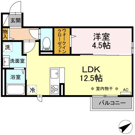 Ｄ－ＲＯＯＭみたけⅡの間取り