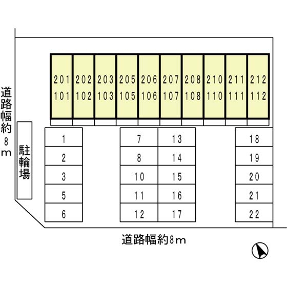 ベルセゾンミキの区画図