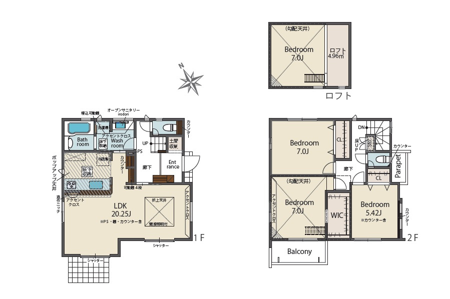福岡市城南区荒江1丁目第1-2棟（1号棟）の区画図|配置図（1号棟）