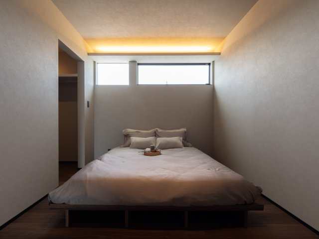 大津市本堅田2丁目モデルハウスの寝室|ゆとりの広さです
