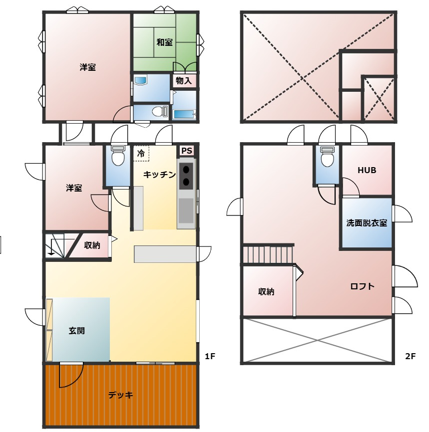 木戸中古戸建の間取り