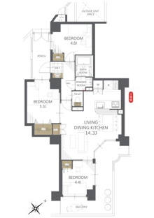 【間取り】NICライブステイツ湘南田浦 