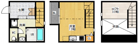Duplest 十日市の間取り