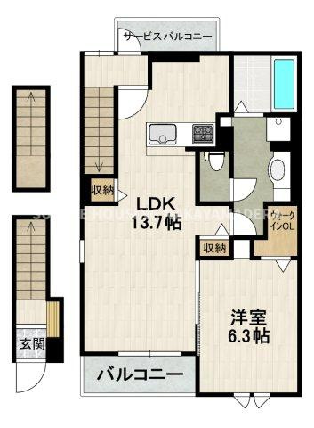 ソレイユ（中筋７丁目）の間取り