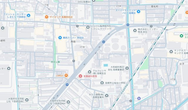 高槻市西冠　第1期　新築一戸建ての地図