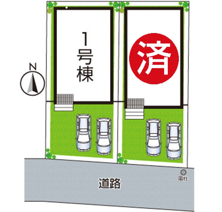 神戸市垂水区上高丸　第1期　新築一戸建ての区画図|全2区画
