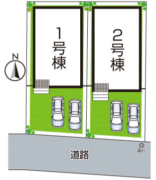 神戸市垂水区上高丸　第1期　新築一戸建ての区画図|全2区画