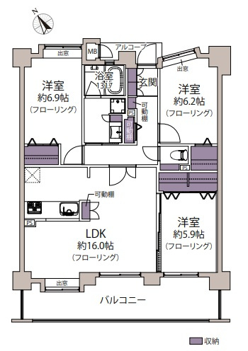 【間取り】 | アンピール松島Ⅱ☆仲介手数料無料☆