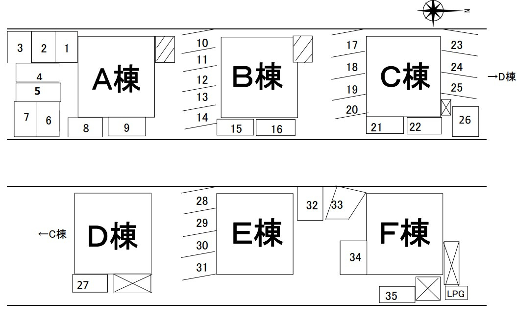 ＣＩＴＹオークラＥの区画図