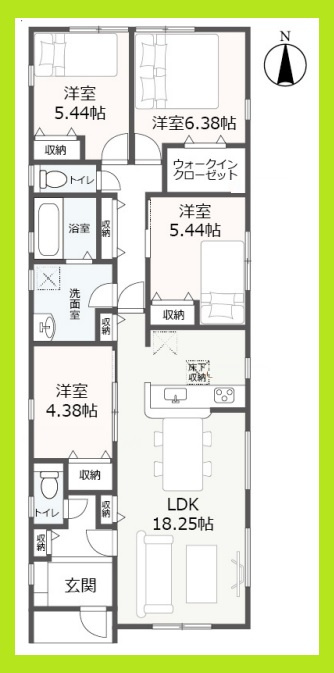 愛西市諸桑町郷城の新築一戸建の間取り|◇３号棟◇