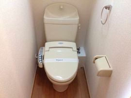 温水洗浄便座付きです。